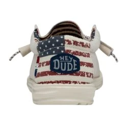 Wally Patriotic - Off White Patriotic -Austins Shoes Store 40001 1K1 WALLYPATRIOTIC OFFWHITEPATRIOTIC LEFTBACK