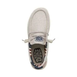 Wally Patriotic - Off White Patriotic -Austins Shoes Store 40001 1K1 WALLYPATRIOTIC OFFWHITEPATRIOTIC LEFTTOP
