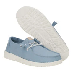 Wendy Canvas - Dusty Blue -Austins Shoes Store 40386 49R WENDYCANVAS DUSTYBLUE PAIR BOTTOM conversion1