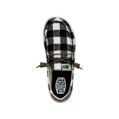 Wendy Buffalo Plaid - White And Black Plaid 11 Wendy Buffalo Plaid - White And Black Plaid -Austins Shoes Store 40617 103 WENDYBUFFALOPLAID WHITEBLACK RIGHTTOP conversion1