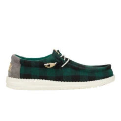Wally Buffalo Plaid - Hunter Green -Austins Shoes Store 40657 3WF WALLYBUFFALOPLAID HUNTERGREEN RIGHT SIDE conversion1