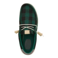 Wally Buffalo Plaid - Hunter Green -Austins Shoes Store 40657 3WF WALLYBUFFALOPLAID HUNTERGREEN TOP conversion1