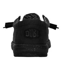 Wally Stretch Canvas - Black/Black -Austins Shoes Store 40700 060 WALLY STRETCH CANVAS BLACK BLACK LEFT BACK