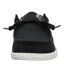 Wally Stretch Canvas - Black/White -Austins Shoes Store 40700 066 WALLY CANVAS BLACK WHITE LEFT FRONT