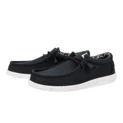 Wally Stretch Canvas - Black/White -Austins Shoes Store 40700 066 WALLY CANVAS BLACK WHITE PAIR SIDE 23bfbd2f 7df9 40a8 ae62 45eb6075c916