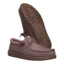 Wally Stretch Canvas - Deep Taupe -Austins Shoes Store 40700 0PO WALLYSTRETCHCANVAS DEEPTAUPE PAIR BOTTOM conversion1