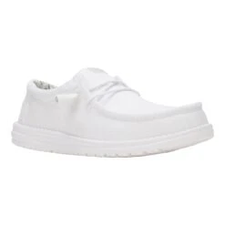 Wally Stretch Canvas - White/White -Austins Shoes Store 40700 143 WALLYSTRETCHCANVAS WHITE WHITE RIGHT 3QTR
