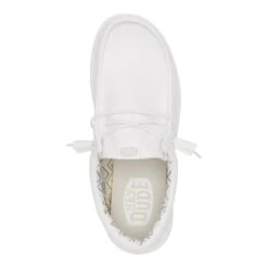 Wally Stretch Canvas - White/White -Austins Shoes Store 40700 143 WALLYSTRETCHCANVAS WHITE WHITE TOP