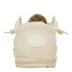 Wally Stretch Canvas - Stone White -Austins Shoes Store 40700 1KA WALLY CANVAS STONE WHITE LEFT BACK