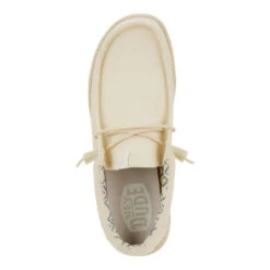 Wally Stretch Canvas - Stone White -Austins Shoes Store 40700 1KA WALLY CANVAS STONE WHITE LEFT TOP