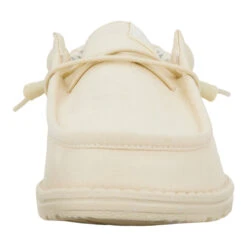 Wally Stretch Canvas - Stone White -Austins Shoes Store 40700 1KA WALLY EASH WASHED CANVAS STONE WHITE LEFT FRONT