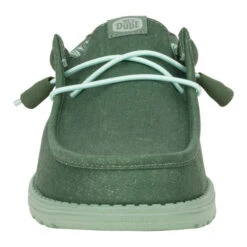 Wally Stretch Canvas - Duck Green/Iceberg Green -Austins Shoes Store 40700 3YQ WALLYSTRETCHCANVAS DUCKGREEN ICEBERGGREEN FRONT conversion1