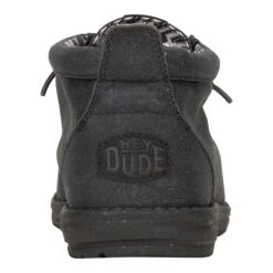 Wally Mid Stretch Canvas - Black/Black -Austins Shoes Store 40701 060 WALLYMIDSTRETCHCANVAS BLACK BLACK BACK