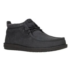 Wally Mid Stretch Canvas - Black/Black -Austins Shoes Store 40701 060 WALLYMIDSTRETCHCANVAS BLACK BLACK RIGHT 3QTR 2