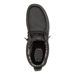 Wally Mid Stretch Canvas - Black/Black -Austins Shoes Store 40701 060 WALLYMIDSTRETCHCANVAS BLACK BLACK TOP