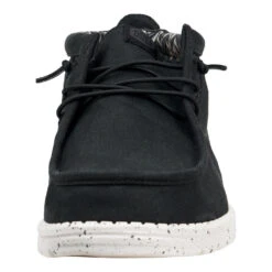 Wally Mid Canvas - Black/White -Austins Shoes Store 40701 066 WALLY MID CANVAS BLACK WHITE LEFT FRONT