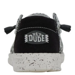 Wendy Leopard - Black/Grey 10 Wendy Leopard - Black/Grey -Austins Shoes Store 40735 097 WENDY LEO JACQUARD BLACK GREY LEFT BACK conversion1