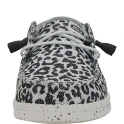 Wendy Leopard - Black/Grey 9 Wendy Leopard - Black/Grey -Austins Shoes Store 40735 097 WENDY LEO JACQUARD BLACK GREY LEFT FRONT conversion1