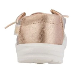 Wendy Youth Metallic Sparkle - Rose Gold -Austins Shoes Store 40830 7D9 WENDY Y METALLIC SPARKLE ROSE GOLD LEFT BACK