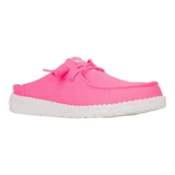 Wendy Slip Classic - Neon Pink -Austins Shoes Store 41269 676 WENDYSLIPCLASSIC NEONPINK RIGHT 3QTR