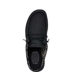 Wally Slip Stretch Canvas - Black/Black -Austins Shoes Store 41293 060 WALLY SLIP CANVAS BLACK BLACK LEFT TOP conversion1