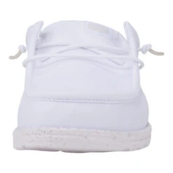 Wally Slip Stretch Canvas - White/White -Austins Shoes Store 41293 143 WALLY SLIP CANVAS WHITE WHITE LEFT FRONT