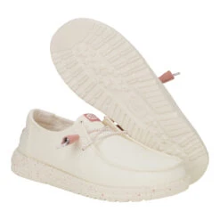 Wendy Canvas Mono - Egret -Austins Shoes Store 41328 0LA WENDYCANVASMONO EGRET PAIR BOTTOM conversion1