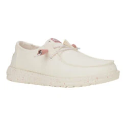 Wendy Canvas Mono - Egret -Austins Shoes Store 41328 0LA WENDYCANVASMONO EGRET RIGHT 3QTR conversion1