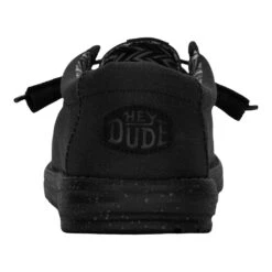 Wally Stretch Canvas Wide - Black/Black -Austins Shoes Store 41785 060 WALLY CANVAS WIDE BLACK BLACK LEFT BACK