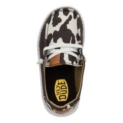 Wendy Toddler Animal - Black/Cow -Austins Shoes Store 41798 0HO WENDY T ANIMAL BLACK COW LEFT TOP conversion1