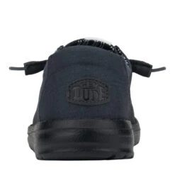 Wendy Stretch Canvas Wide - Black/Black -Austins Shoes Store 41804 060 WENDY CANVAS BLACK BLACK LEFT BACK1 conversion1