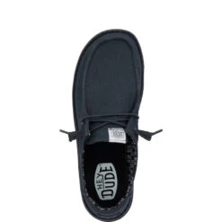 Wendy Stretch Canvas Wide - Black/Black -Austins Shoes Store 41804 060 WENDY CANVAS BLACK BLACK LEFT TOP1 conversion1