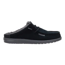 Wally Slip Warmth - Black/Smoke Grey -Austins Shoes Store 41869 0PM WALLYSLIPWARMTH BLACKSMOKEGREY RIGHT LATERAL conversion1