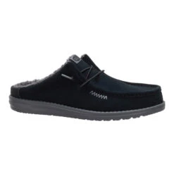 Wally Slip Warmth - Black/Smoke Grey -Austins Shoes Store 41869 0PM WALLYSLIPWARMTH BLACKSMOKEGREY RIGHT SIDE conversion1