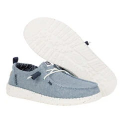 Wendy Chambray - Light Blue -Austins Shoes Store 41883 450 WENDYCHAMBRAY LIGHTBLUE PAIR BOTTOM conversion1