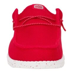 Wally Slip Varsity - Red/Grey -Austins Shoes Store 41935 642 WALLYSLIPVARSITY RED GREY FRONT