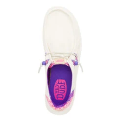 Wendy Peak Chambray Woven - White/Pink -Austins Shoes Store 41946 102 WENDYPEAKCHAMBRAYWOVEN WHITEPINK TOP conversion1