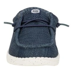 Wally Youth Stretch Sox - Navy 10 Wally Youth Stretch Sox - Navy -Austins Shoes Store 42072 410 WALLYYSTRETCHMESH NAVY FRONT