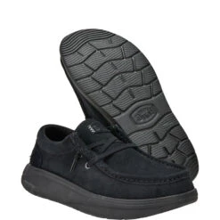 Wendy Comf Suede - Black -Austins Shoes Store 42641 001 WENDY X SUEDE BLACK RIGHT PAIR BOTTOM conversion1