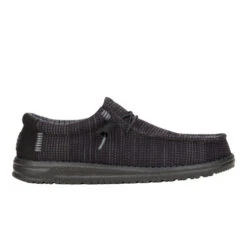 Wally Stretch Sox Wide - Black -Austins Shoes Store 42660 001 WALLYSTRETCHMESHWIDE BLACK RIGHT SIDE conversion1