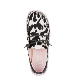 Wendy Funk Cow - Black/Pink 7 Wendy Funk Cow - Black/Pink -Austins Shoes Store 42691 090 WENDY FUNK COW BLACK PINK LEFT TOP conversion1