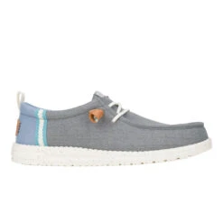 Wally Craft Linen - Monument Grey/Faded Denim 15 Wally Craft Linen - Monument Grey/Faded Denim -Austins Shoes Store 43086 1UI WALLYSUMMERLINEN MONUMENTGREY FADEDDENIM RIGHT SIDE conversion1
