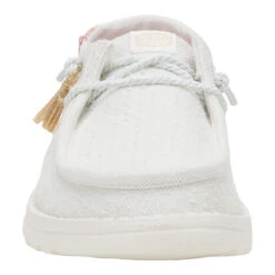 Wendy Perf Canvas - White -Austins Shoes Store 43111 0LA WENDYPERFCANVAS WHITE FRONT conversion1