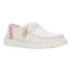Wendy Perf Canvas - White -Austins Shoes Store 43111 0LA WENDYPERFCANVAS WHITE RIGHT 3QTR conversion1
