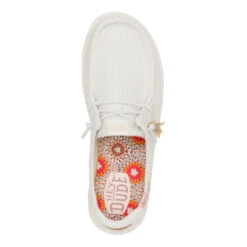 Wendy Perf Canvas - White -Austins Shoes Store 43111 0LA WENDYPERFCANVAS WHITE TOP conversion1