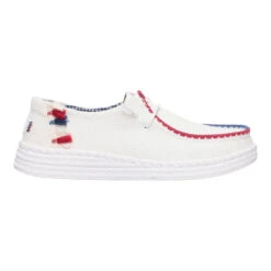 Wendy Espadrille Americana - White 15 Wendy Espadrille Americana - White -Austins Shoes Store 43181 100 WENDYESPADRILLEAMERICANA WHITE RIGHT LATERAL conversion1