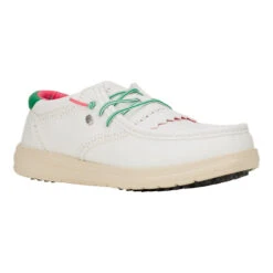 Wendy Golf Classic - White -Austins Shoes Store 43221 100 WENDYGOLFCLASSIC WHITE GREENTAMBOURINE RIGHT 3QTR