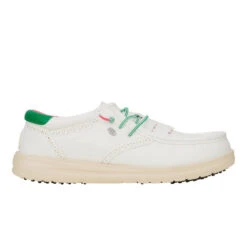 Wendy Golf Classic - White -Austins Shoes Store 43221 100 WENDYGOLFCLASSIC WHITE GREENTAMBOURINE RIGHT SIDE