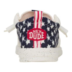 Wally Funk Americana Stars - White/Navy Blazer -Austins Shoes Store 43633 1TS WALLYFUNKAMERICANASTARS WHITE NAVYBLAZER BACK conversion1