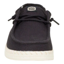Wendy Espadrille Woven - Black 13 Wendy Espadrille Woven - Black -Austins Shoes Store 43681 001 WENDYESPADRILLEWOVEN BLACK FRONT conversion1